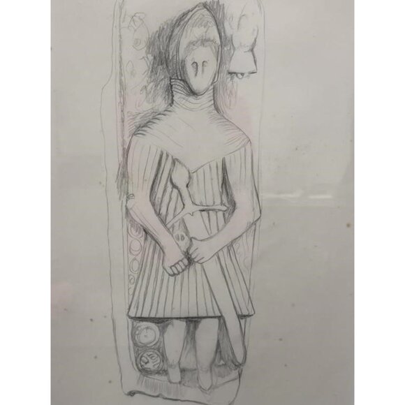 Sally B Hooff Original Graphite Drawing PEI Artist Vintage Signed Artwork - Picture 2 of 6